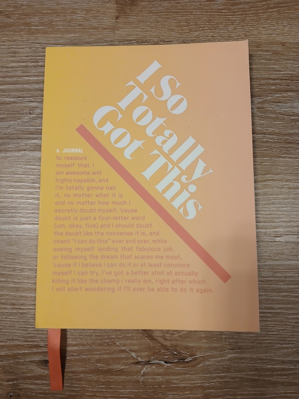"So Totally Got This" Gradient Journal - Yellow to Peach